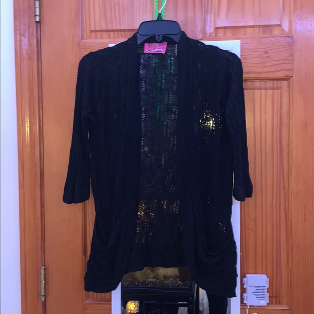 Sweet and sinful black lace cardigan